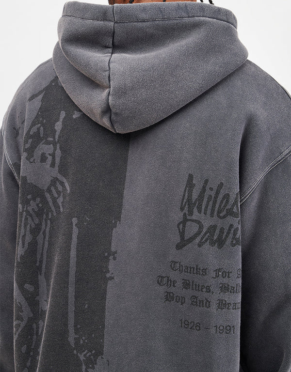 BUTTER GOODS Miles Davis Thanks Zip-Thru Hood Charcoal
