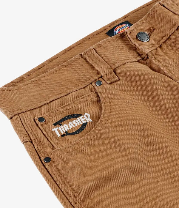 DICKIES X Thrasher Double Knee Pants Brown Duck