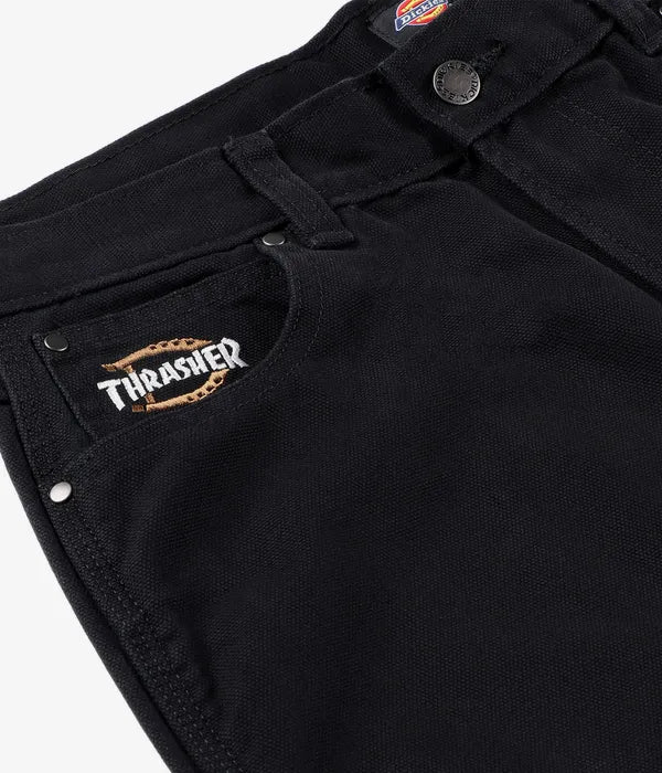 DICKIES X Thrasher Double Knee Pants Black