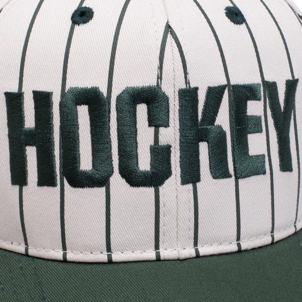 HOCKEY Pinstriped Hat Green/Ivory