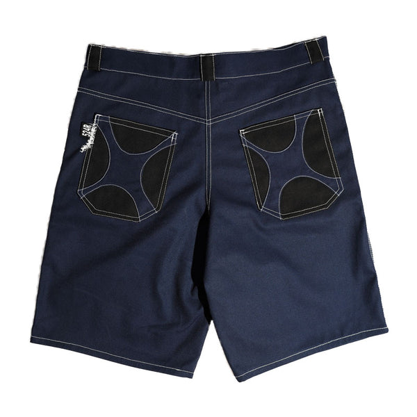 524R VOID SHORT DARK NAVY WHITE SEAMS