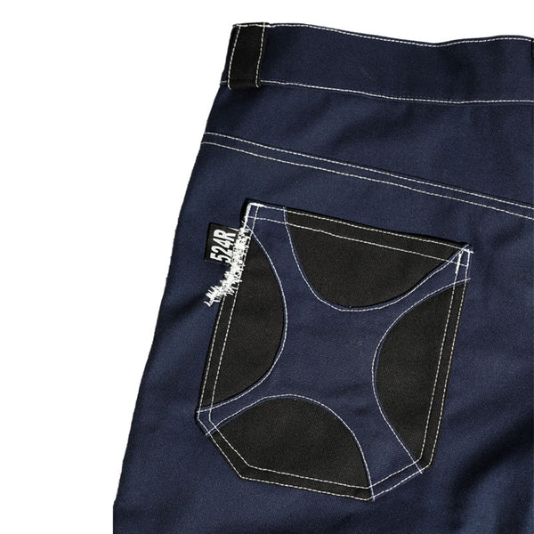 524R VOID SHORT DARK NAVY WHITE SEAMS