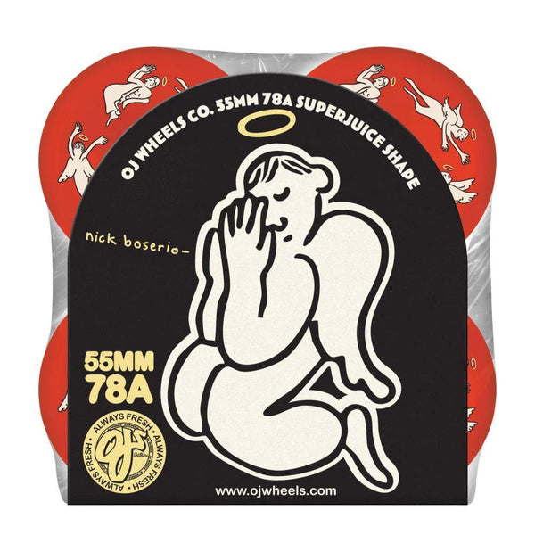 OJ WHEELS Nick Boserio Holy Angels Super Juice 78A Red; 55 MM