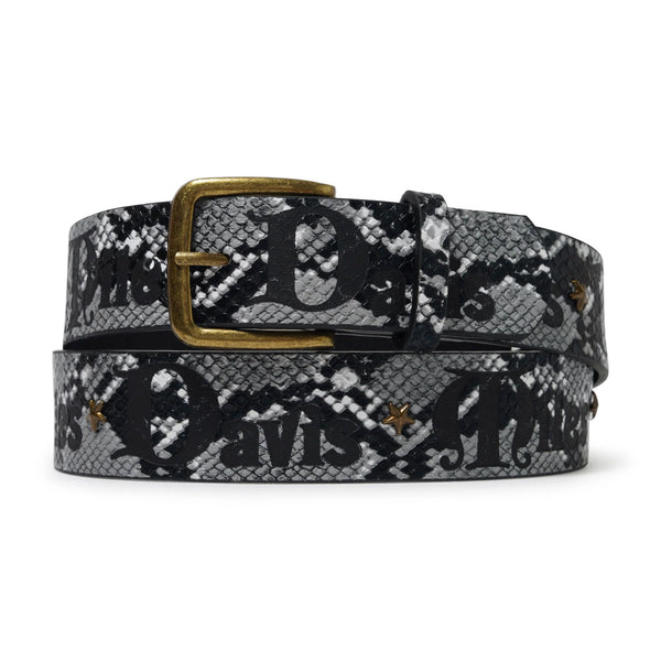 BUTTER GOODS Miles Davis Studded Belt Snakeskin