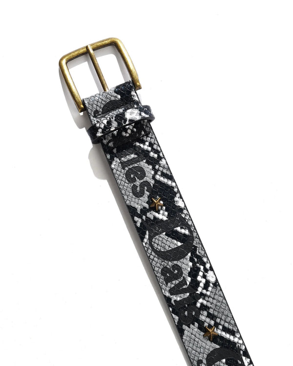 BUTTER GOODS Miles Davis Studded Belt Snakeskin