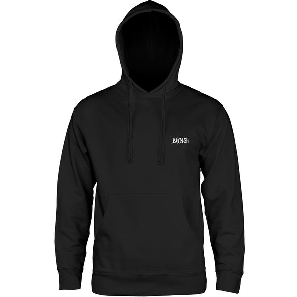 BONES WHEELS STITCH HOODIE BLK