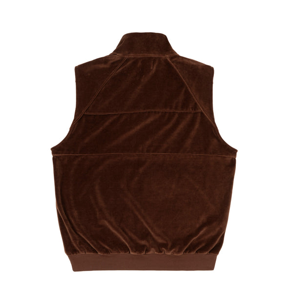 MAGENTA Velvet Track Vest Chocolate