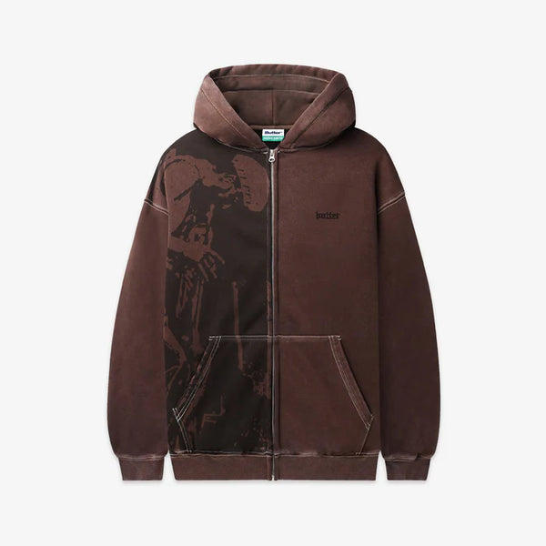 BUTTER GOODS Miles Davis Thanks Zip-Thru Hood Brown