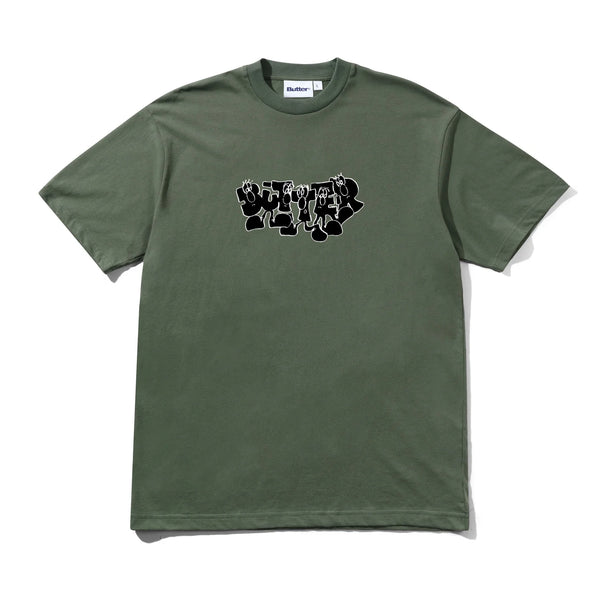 BUTTER GOODS Character Tee Army