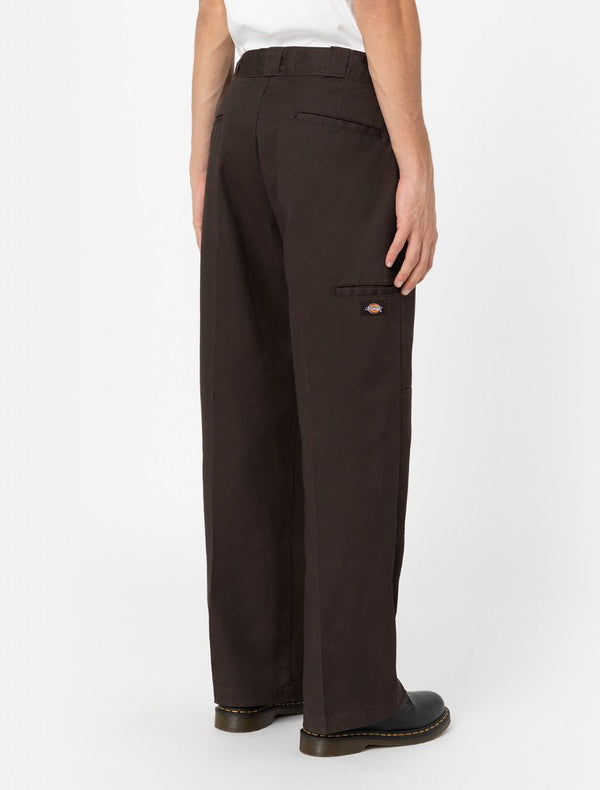 DICKIES Double Knee Work Pants Rec Dark Brown