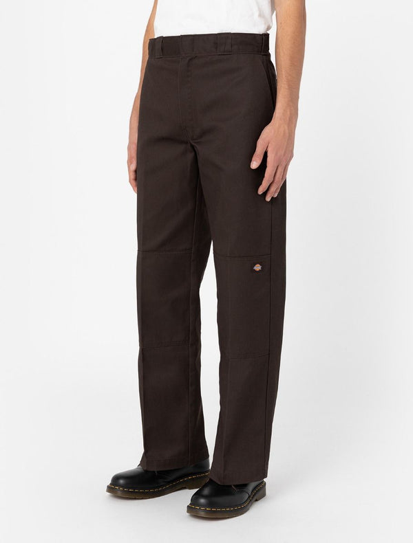 DICKIES Double Knee Work Pants Rec Dark Brown