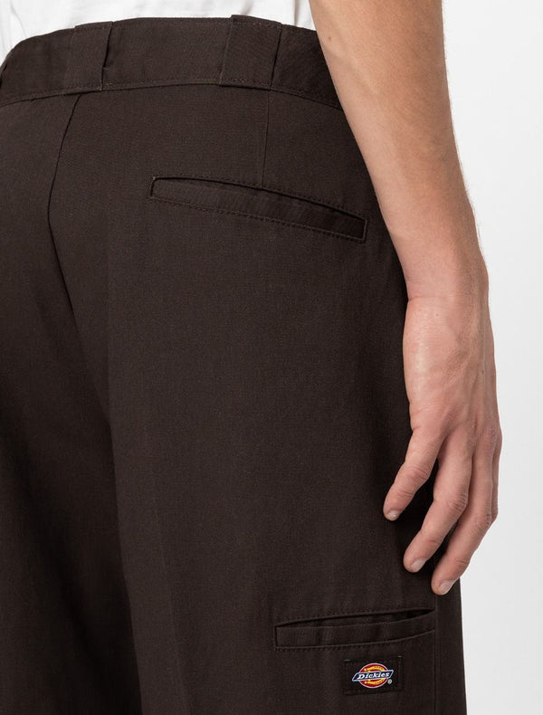 DICKIES Double Knee Work Pants Rec Dark Brown