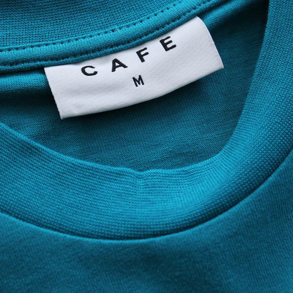 Skateboard Cafe Dancing Tee Teal