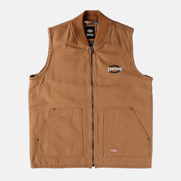 DICKIES X Thrasher Vest Brown Duck