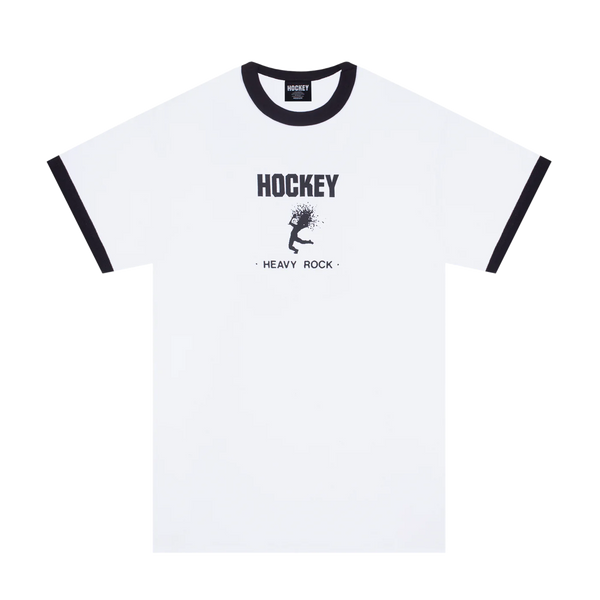 Hockey Heavy Rock Ringer Tee White/Black