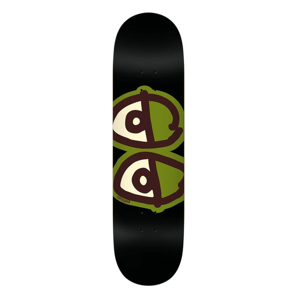 Krooked Eyes Black/Green Deck; 8.5"