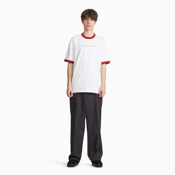 LAST RESORT AB Signature Ringer SS Tee White/Old Red