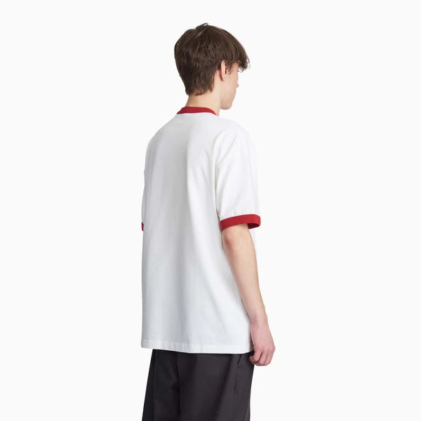 LAST RESORT AB Signature Ringer SS Tee White/Old Red