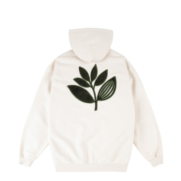 MAGENTA CORD PLANT HOODIE NATURAL