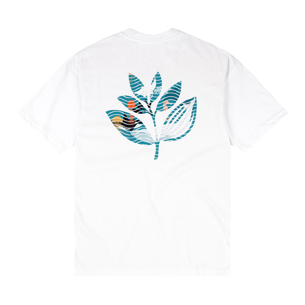 MAGENTA DEEP PLANT TEE WHITE