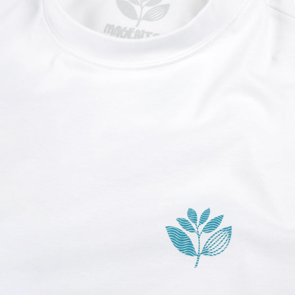 MAGENTA DEEP PLANT TEE WHITE