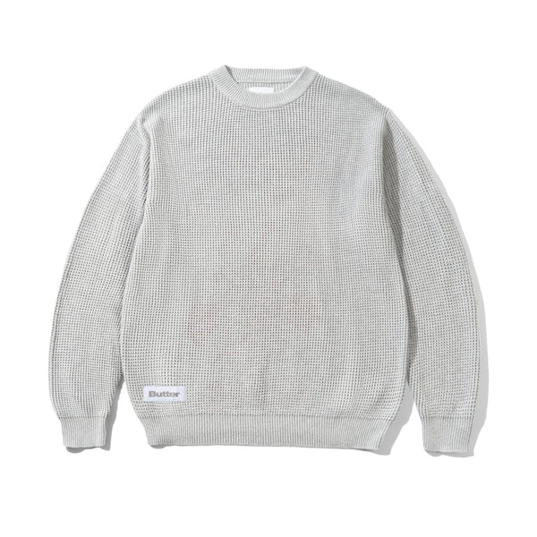 BUTTER GOODS Newcomer Reversible Knit Sweater Grey