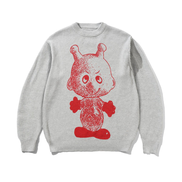 BUTTER GOODS Newcomer Reversible Knit Sweater Grey