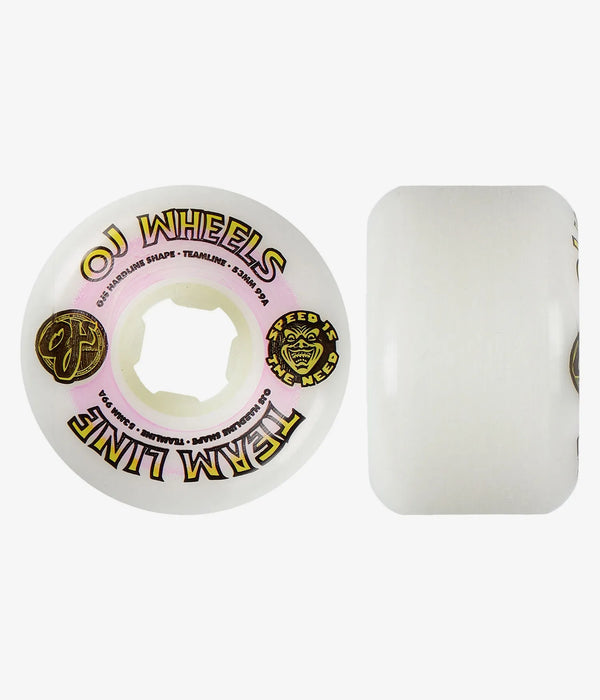 OJ Team Line Wheels Hardline White 99a; 53 MM
