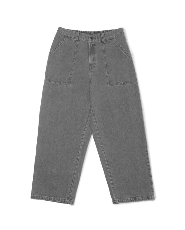 POETIC COLLECTIVE PAINTER PANTS GREY WASHED DENIM