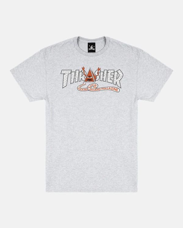 Toy Machine x Thrasher Pyramid Tee Ash Grey