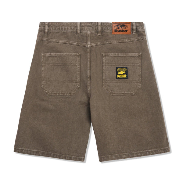 BUTTER GOODS Patch Pocket Denim Shorts Sandalwood