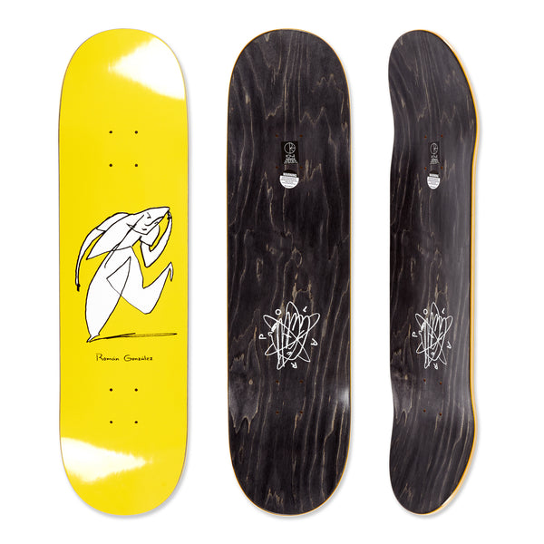 POLAR  Gördeszka Lap Roman Gonzalez Stay In Motion Yellow Deck; 8.375"