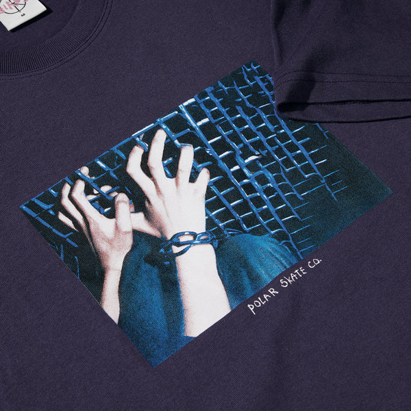 POLAR Caged Hands Tee Dark Violet