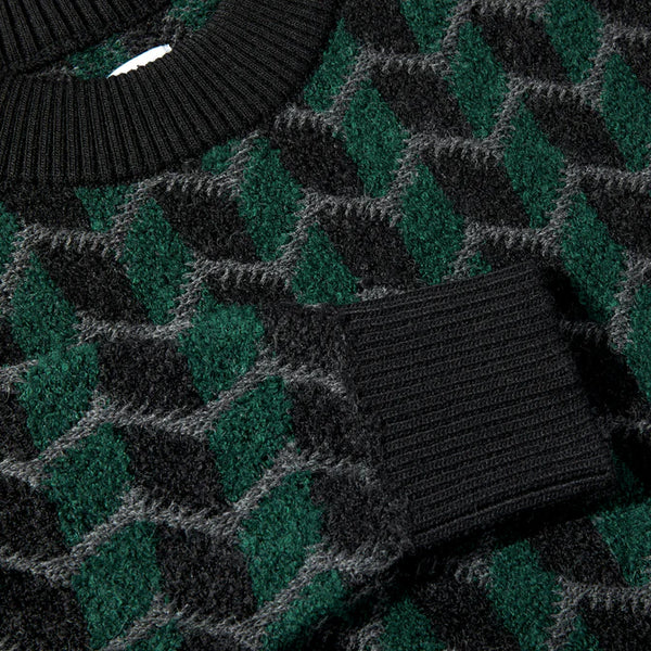 POLAR Zig Zag Knit Sweater Black / Dark Teal