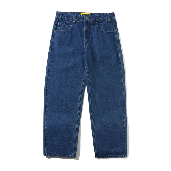 BUTTER GOODS Racer Denim Jeans Washed Dark Blue