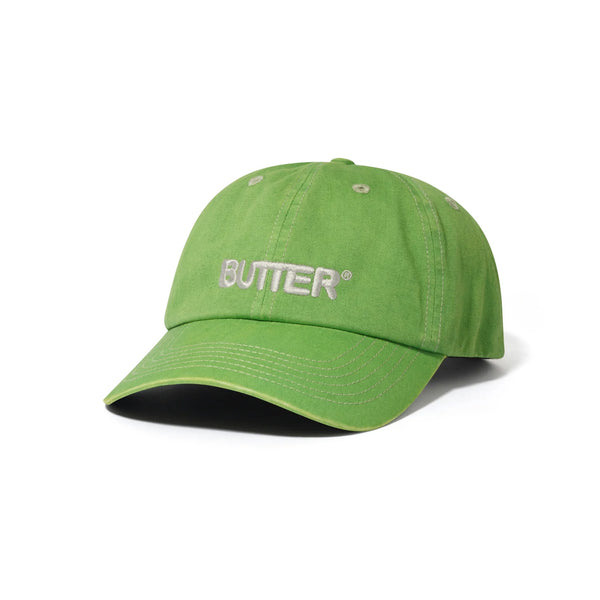 BUTTER GOODS Rounded Logo 6 Panel Cap Washed Green; OS