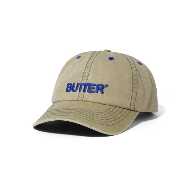 BUTTER GOODS Rounded Logo 6 Panel Cap Washed Sand; OS