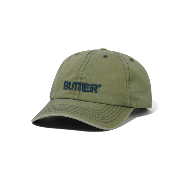 BUTTER GOODS Rounded Logo 6 Panel Cap Washed Pear