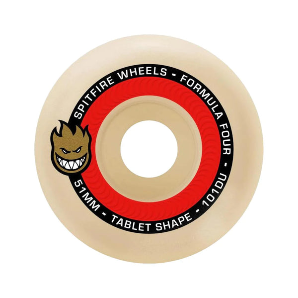 Spitfire Gördeszka Kerék FORMULA FOUR TABLETS WHEELS 101A RED; 54 MM