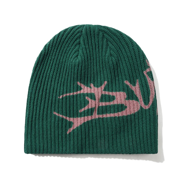 BUTTER GOODS Scrawling Skully Beanie Forest