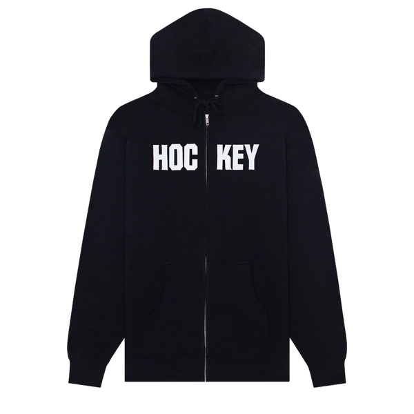 Hockey Screens Zip Up Hoodie Black
