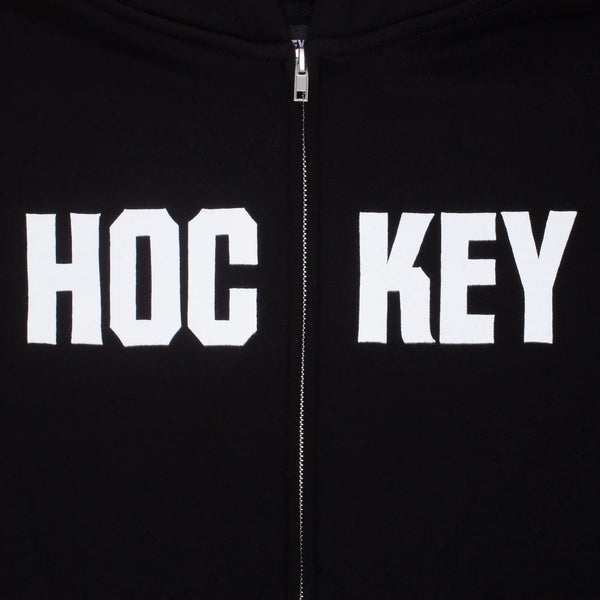 Hockey Screens Zip Up Hoodie Black