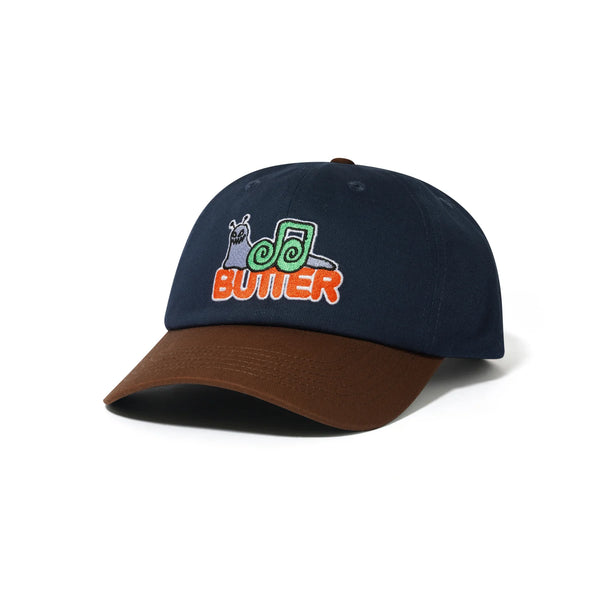 BUTTER GOODS Snail 6 Panel Cap Navy/Walnut; OS