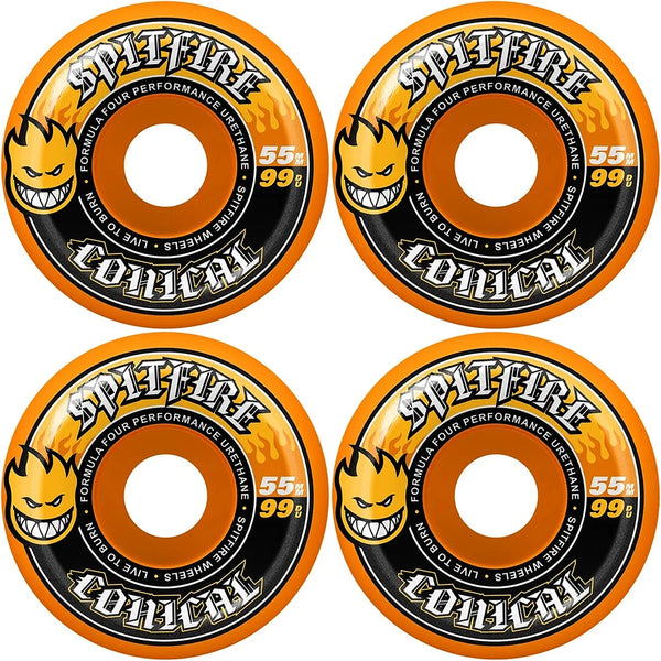 Spitfire Gördeszka Kerék Formula Four Conical Full 99D ORANGE; 55 MM
