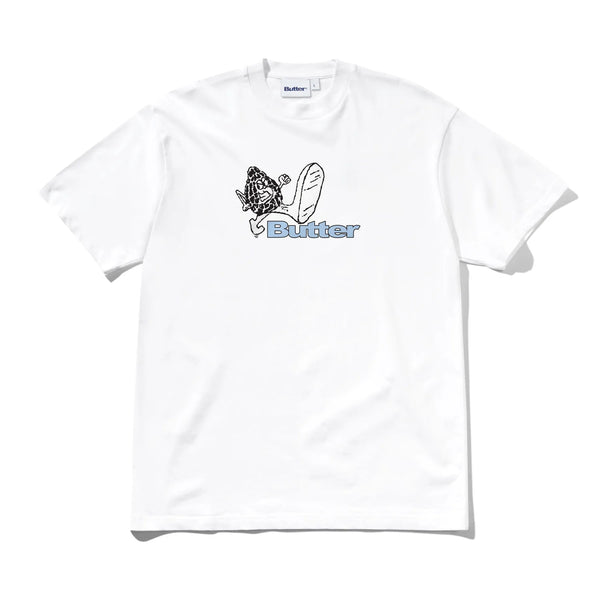 BUTTER GOODS Steppin' Logo Tee White