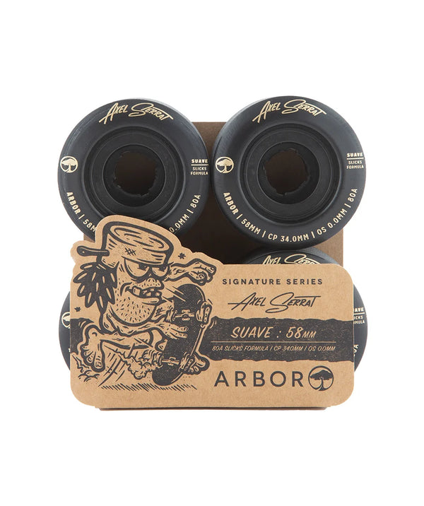 ARBOR LONGBOARDS Signature Wheels Suave Axel Serrat Black 80A; 58 MM