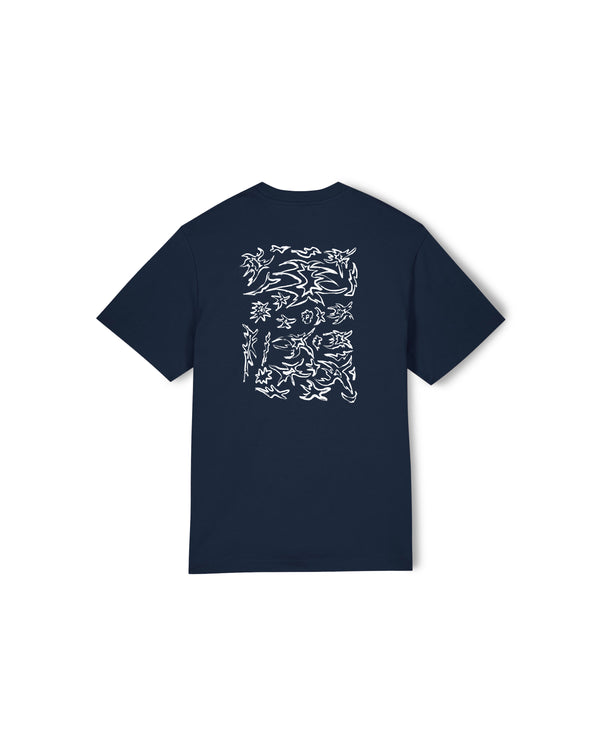 POETIC COLLECTIVE Tribal T-Shirt Navy