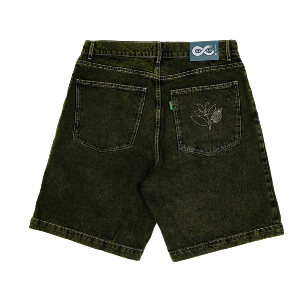 MAGENTA OG Denim Long Shorts - Dyed Green