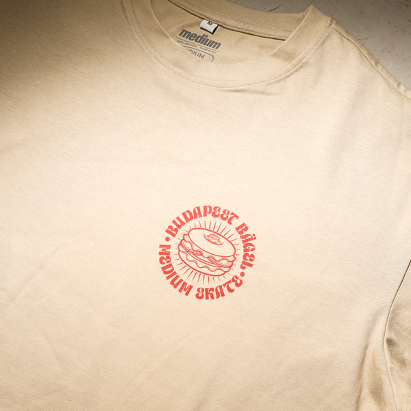 MEDIUM X BUDAPEST BAGEL COLLAB TEE WET SAND