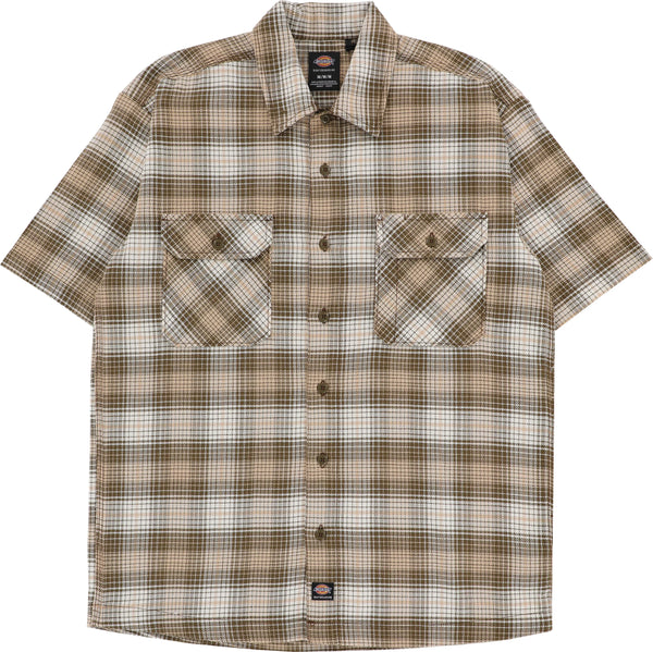 DICKIES DICKIES Mike Anderson Check SS Shirt Dark Olive